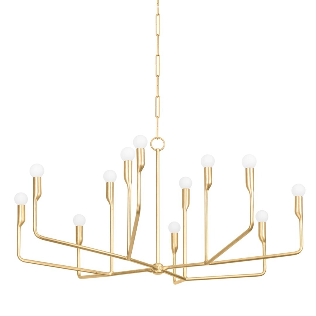 Vintage Gold Modern Silhouette Chandelier, Finish: Vintage Gold Leaf