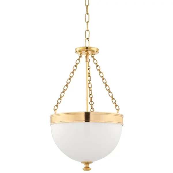 Barrington 3-Light Pendant - 14" W, Finish: Aged Brass
