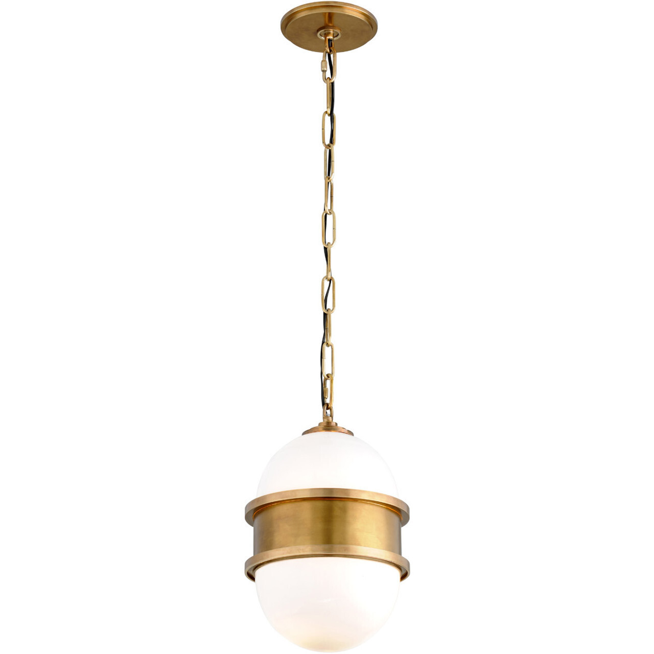 14" Wide Vintage Brass 2-Light Pendant