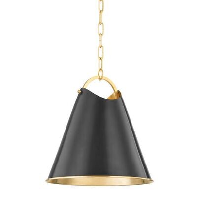 1-Light Aged Old Bronze Conical Pendant