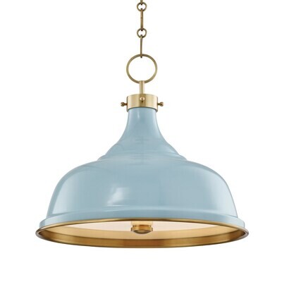 Painted 3-Light Pendant - 18" W