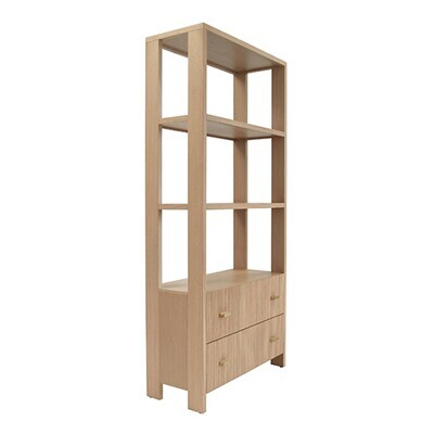Two Drawer Etagere Oak