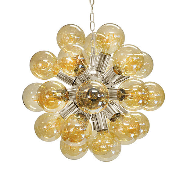 27 Glass Globe Chandelier - 24" W