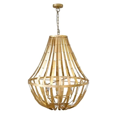 Luxe Gold Draped Chandelier