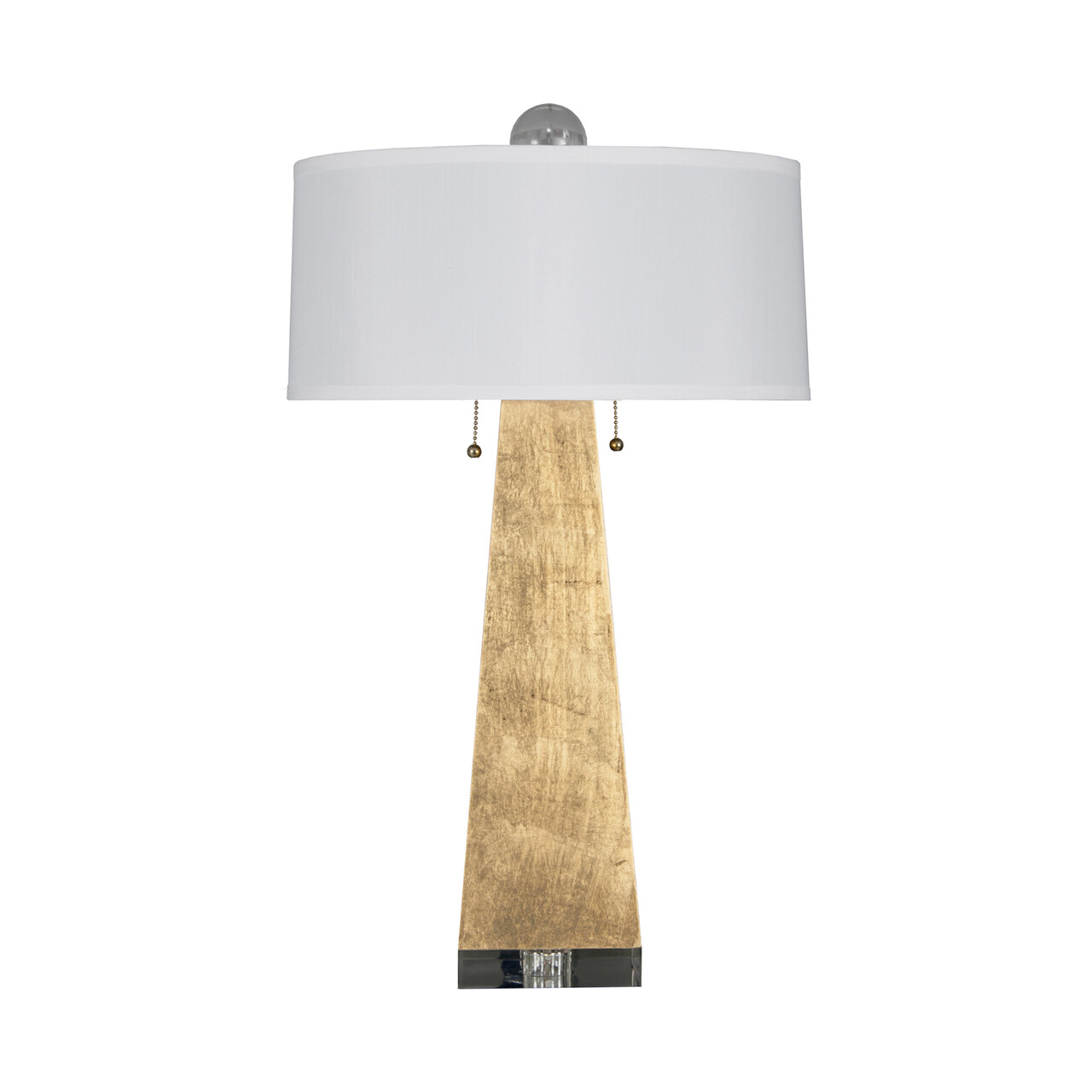 Tapered Column Gold Lamp - 17" D