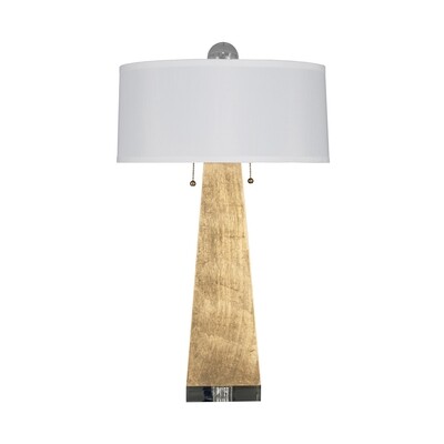 Tapered Column Gold Lamp - 17" D