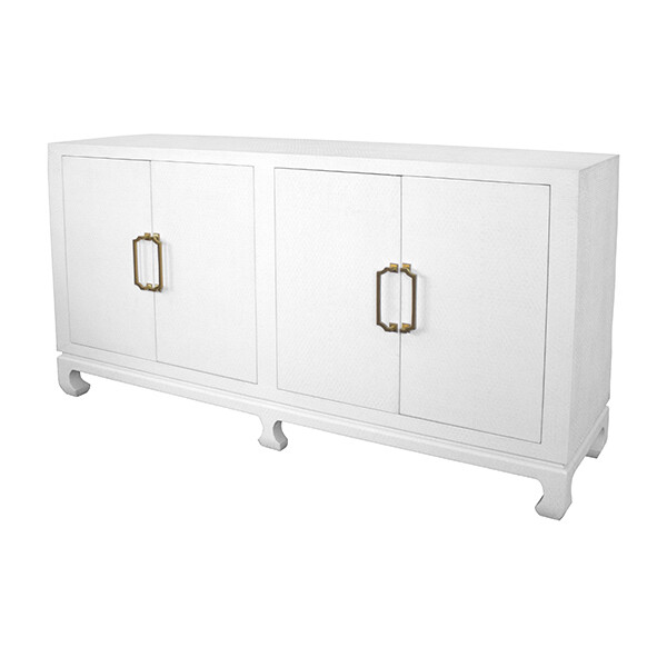 White Four Door Buffet - 72" W