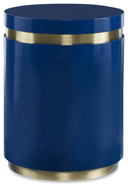 Glossy Blue Side Table