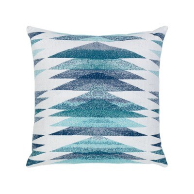 Symmetry Blue Outdoor Pillow