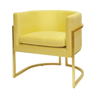 Mid-Century Modern Upholstered Barrel Chair