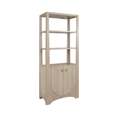 Two Door Fluted Cabinet Etagere