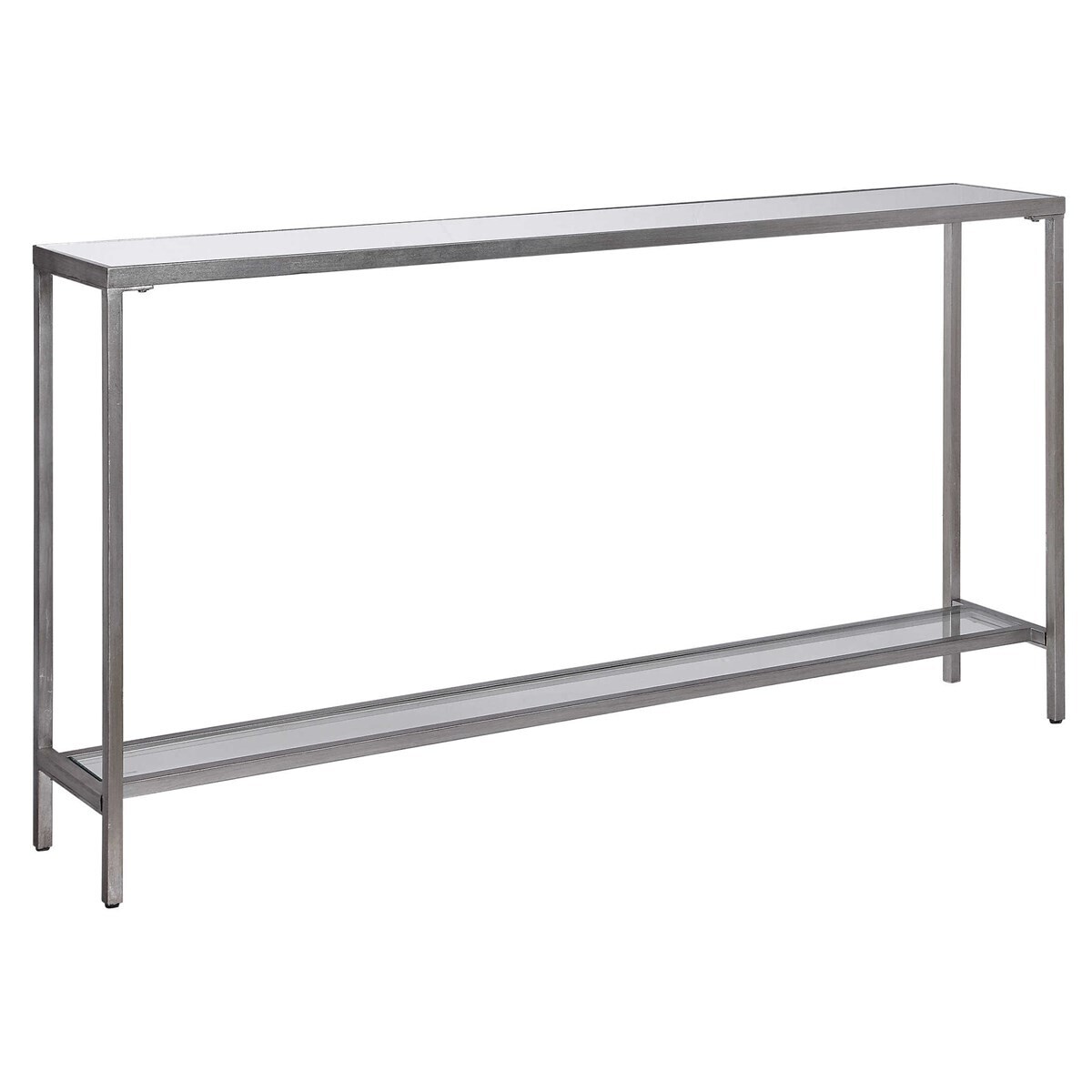 Silver Mirrored Console Table