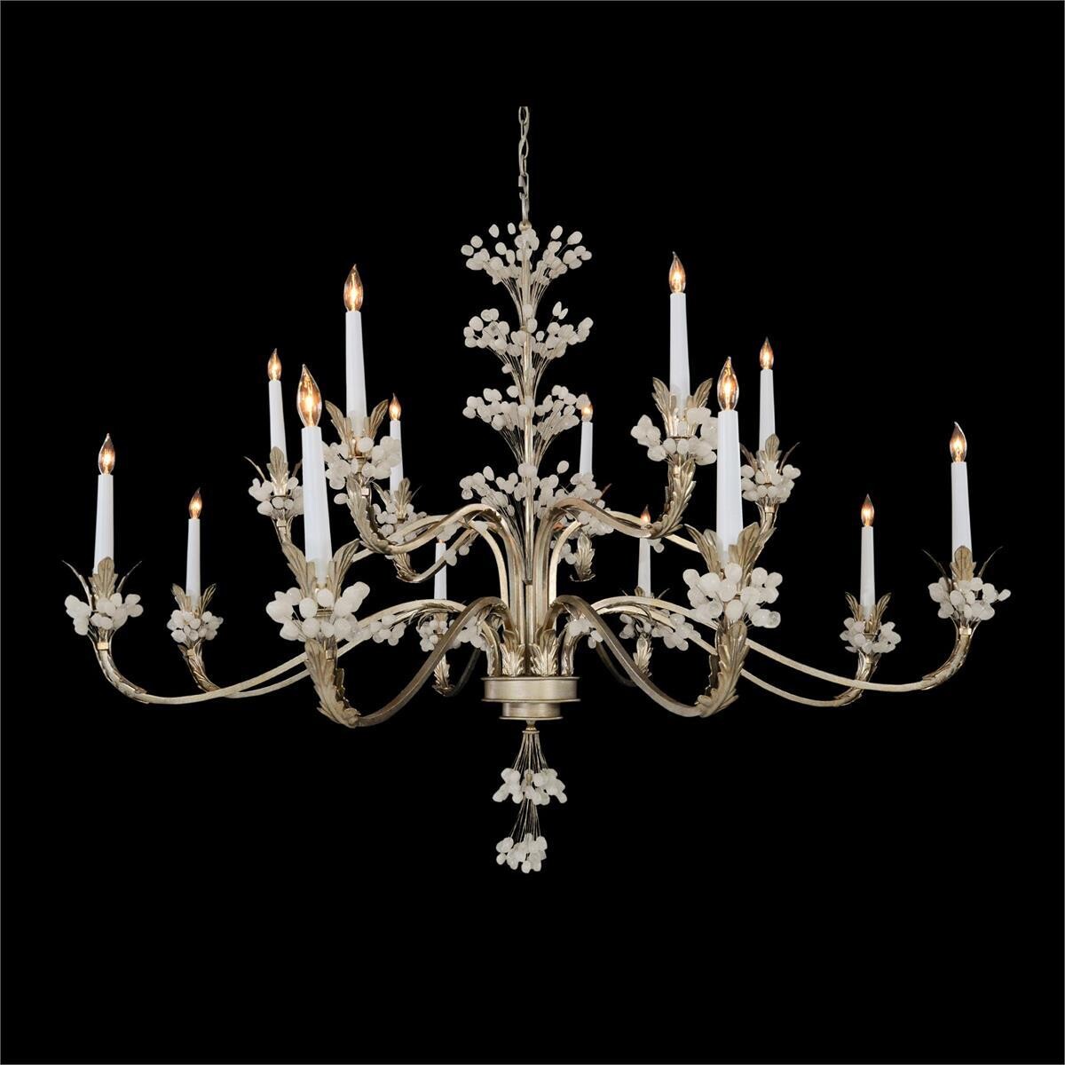 Quartz Fourteen-Light Two-Tier Chandelier