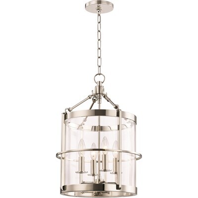 Ren 4 Light Pendant in Polished Nickel