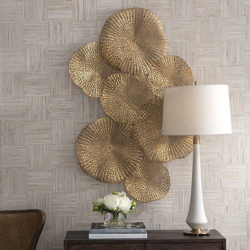 Lotus collage wall art for living room