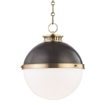 Antique Distressed Bronze 1-Light Globe Pendant