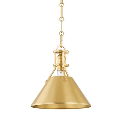 Industrial Chic Aged Brass Pendant