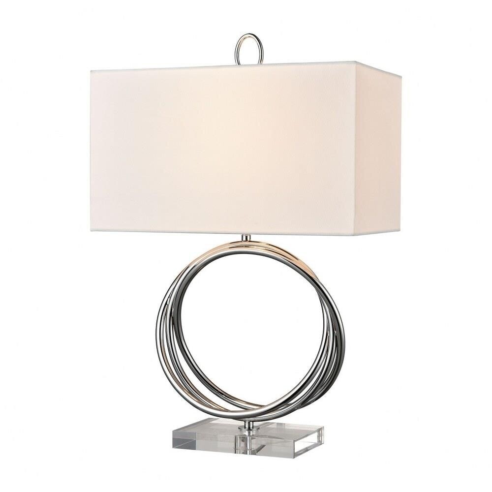 Circular Silver Table Lamp