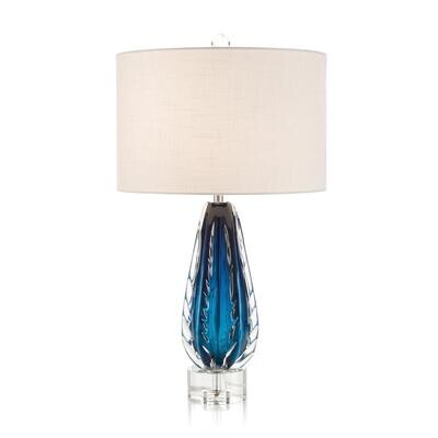 Amalfi Blue Hand Blown Glass Table Lamp