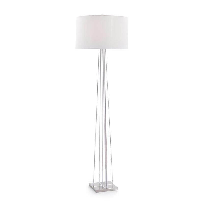 Polished Acrylic Geometric Floor Lamp