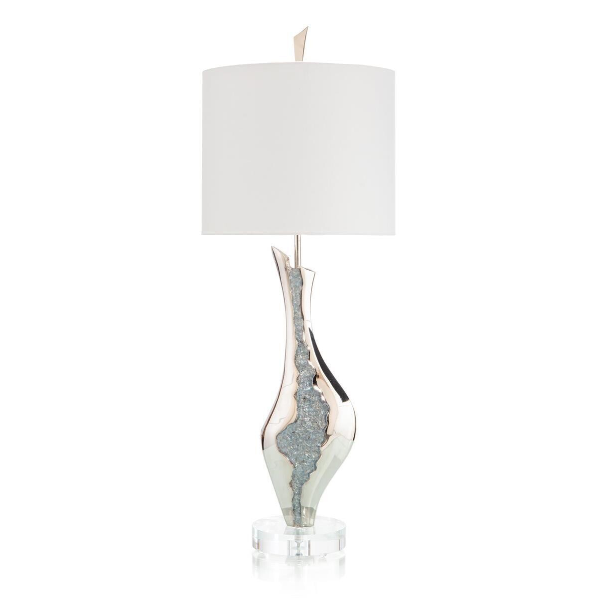 Glass Geode Table Lamp