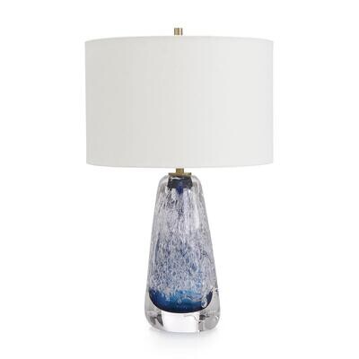 Art Glass Table Lamp in Sapphire Blue