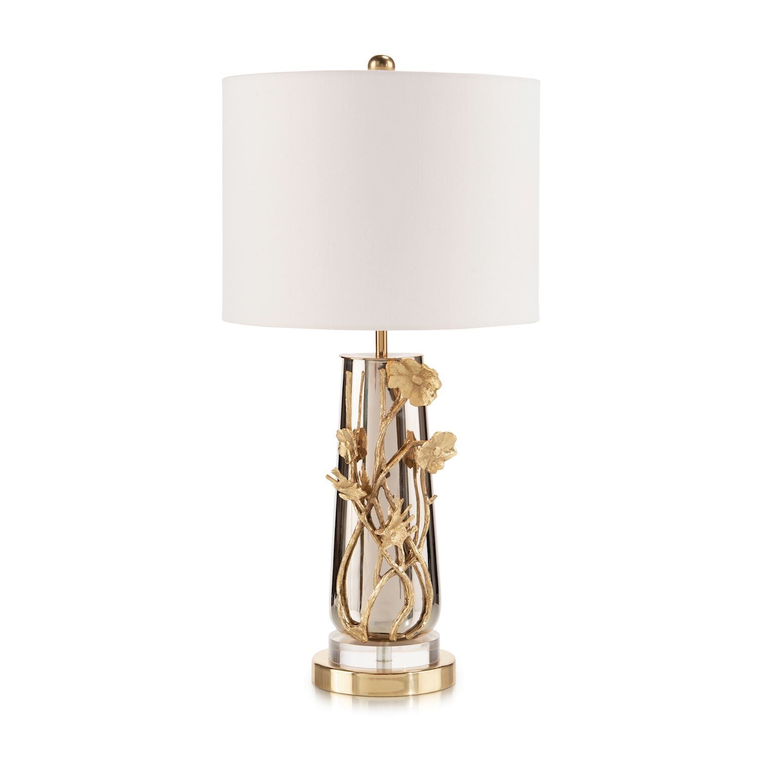 Poppy Brass and Silver Hue Table Lamp