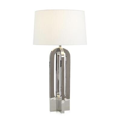 Modern Silver Geometric Table Lamp