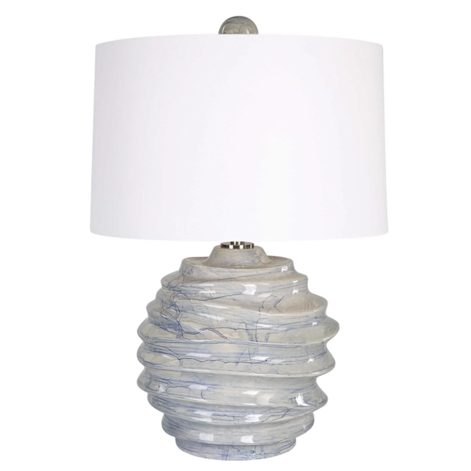 Cobalt Blue Drip Wave Accent Lamp