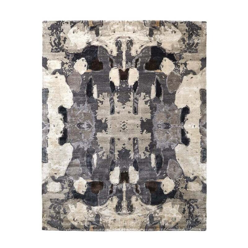 Hand-Tufted Wool & Bamboo Silk Area Rug - 8 x 10