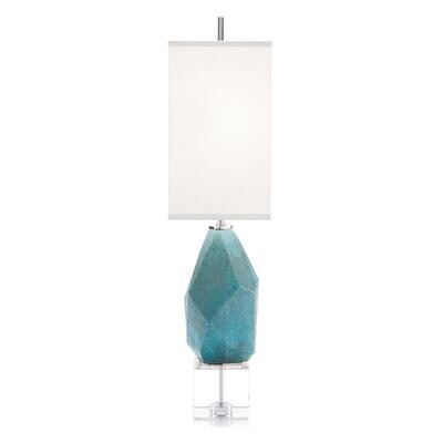Multifaceted Turquoise Table Lamp