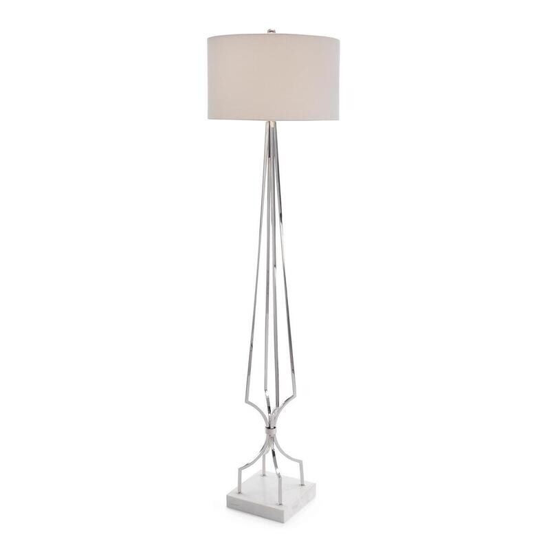 Architectural Floor Lamp in Polished Nickel