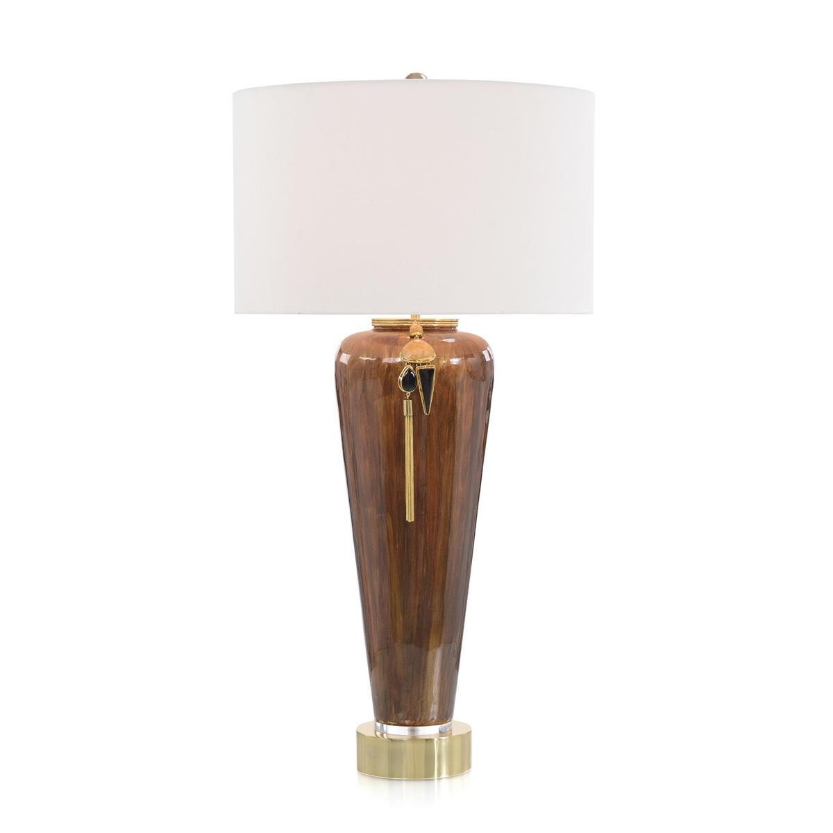 36"H Lagniappe Brown Enamel Table Lamp