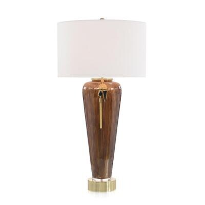 36"H Lagniappe Brown Enamel Table Lamp