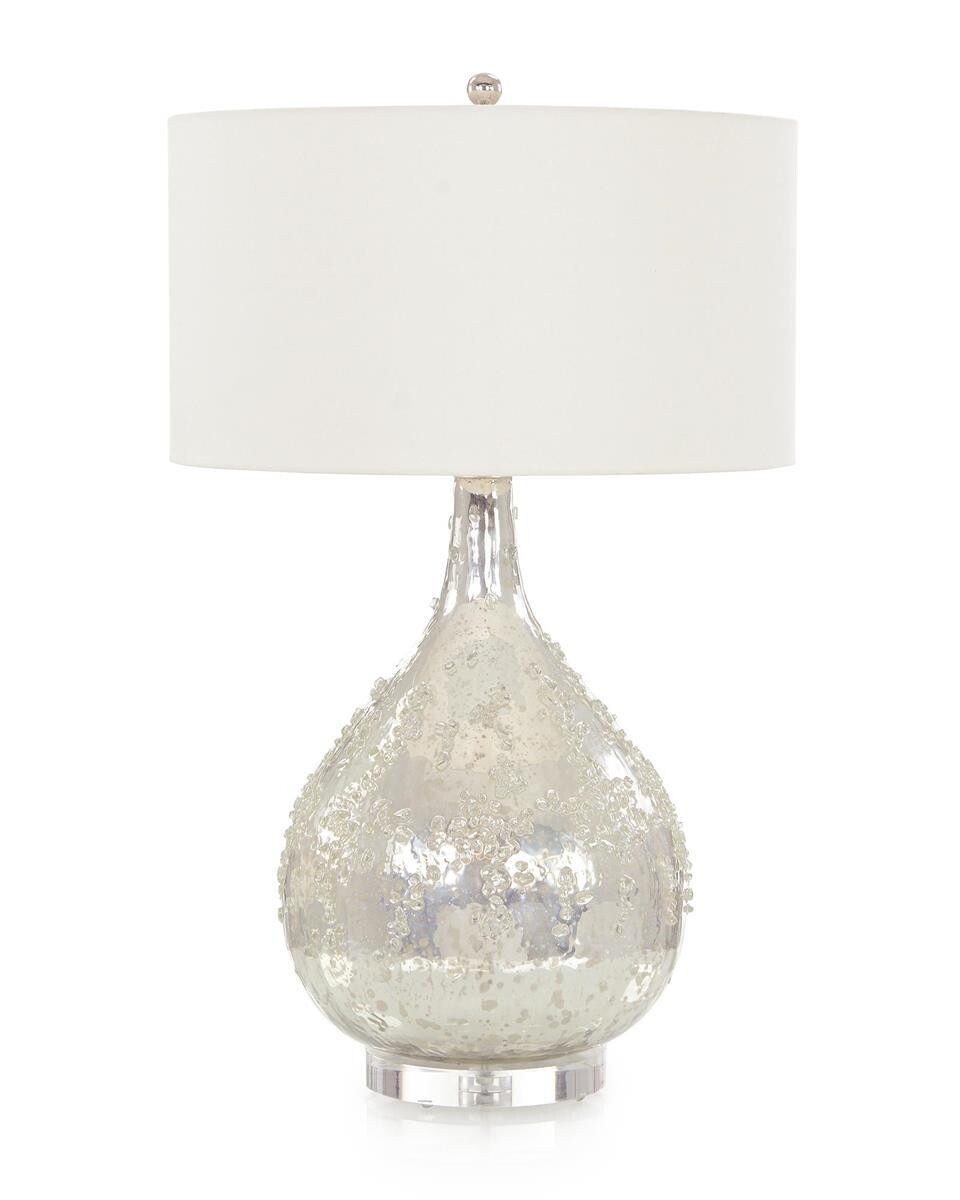 Silver Glass Table Lamp