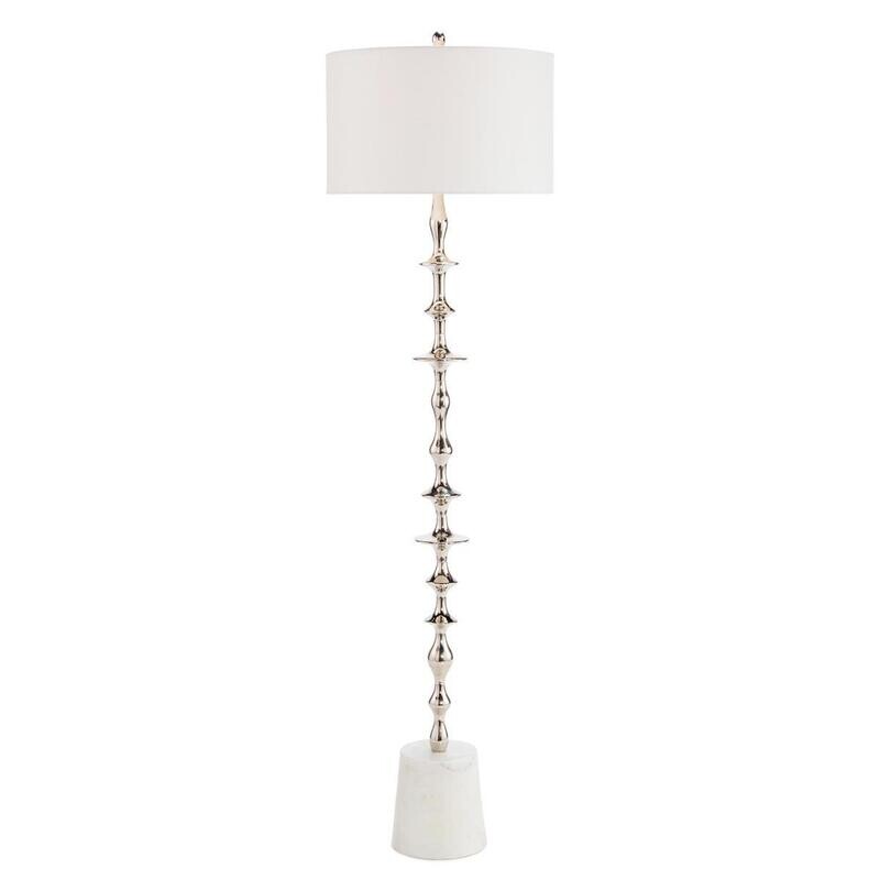 Polished Nickel Baluster Floor Lamp