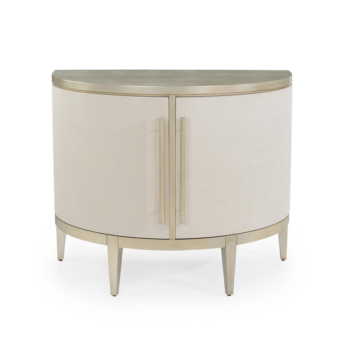 Demilune Accent Cabinet with Doors