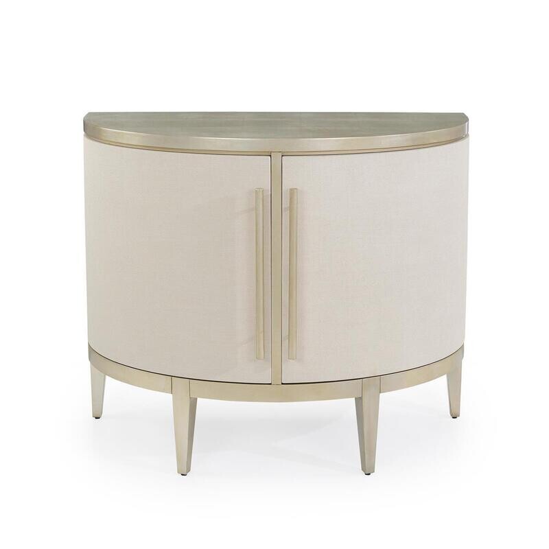 Demilune Accent Cabinet with Doors