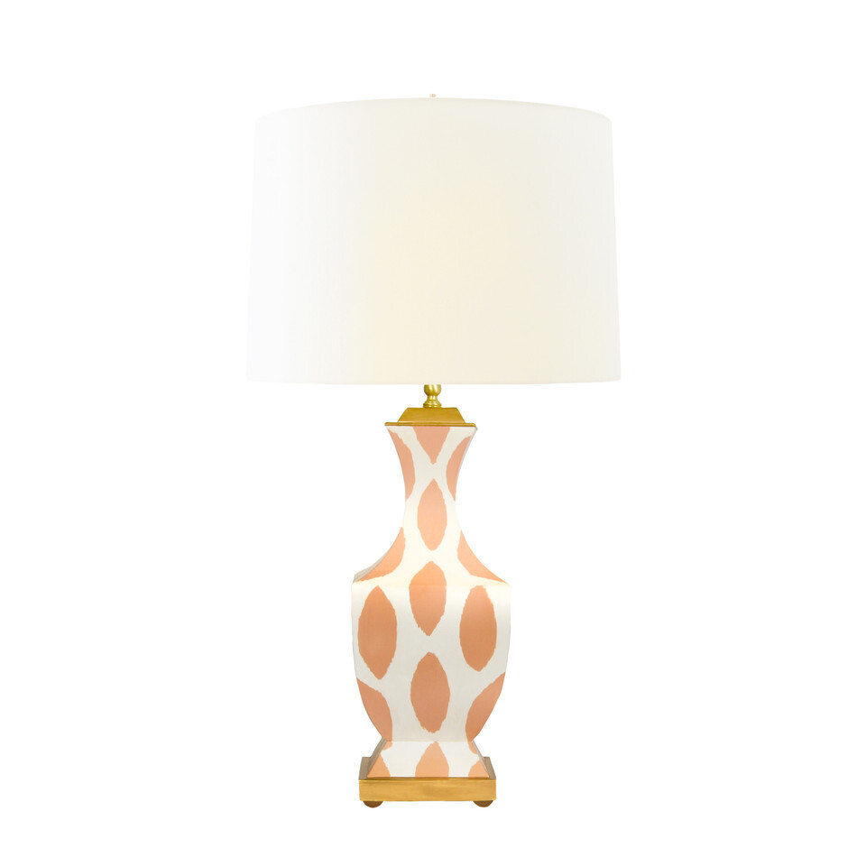 Coral Ikat Table Lamp