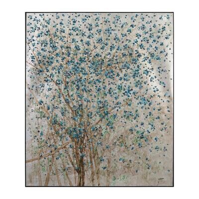 Teng Fei Botanical Silvered Dogwood Wall Art