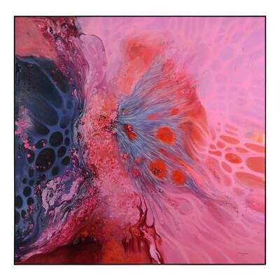 Teng Fei's Flamingo Waves Canvas Wall Art