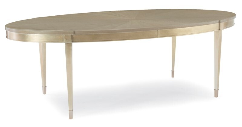 Fumed Tiger Maple Oval Extendable Dining Table