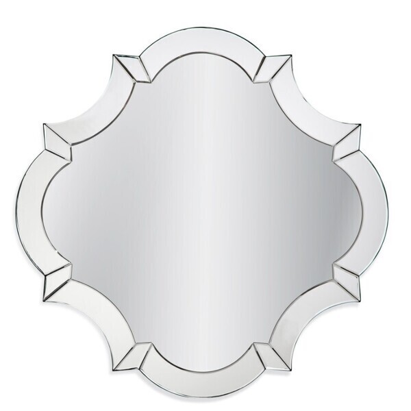 Modern Quatrefoil Shape Wall Accent Mirror