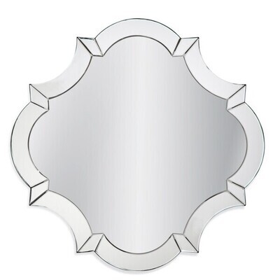 Modern Quatrefoil Shape Wall Accent Mirror