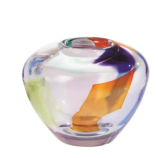 Rainbow Glass Vase - Small/Large, Size:: Small - 6.5"H x 8"D