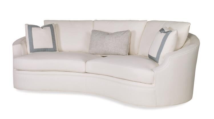 Modern Curved Two-Cushion Sofa