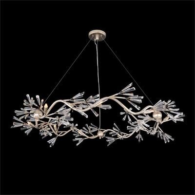 Modern Crystal Linear Branched Chandelier