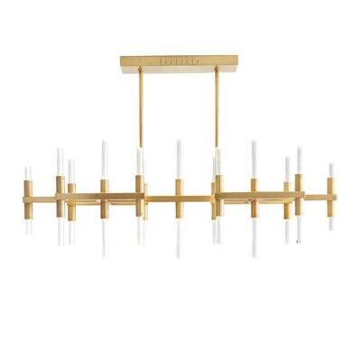 Kallahan 50 Inch Antique Brass LED Chandelier