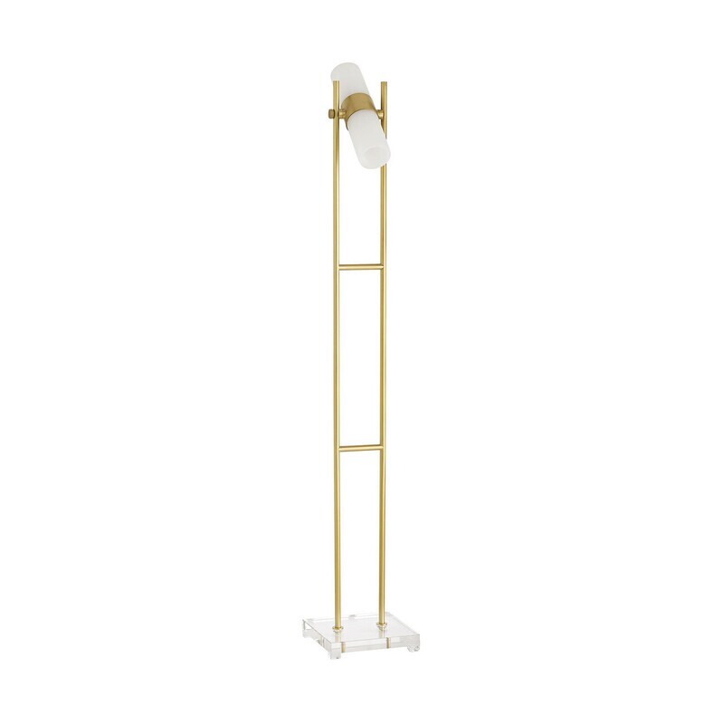 Tipton 62'' LED Floor Lamp - Antique Brass, Clear Crystal