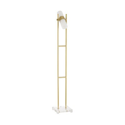 Tipton 62'' LED Floor Lamp - Antique Brass, Clear Crystal
